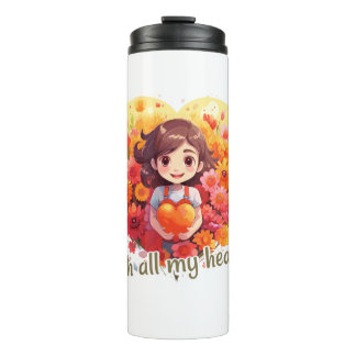 With all my heart thermal tumbler