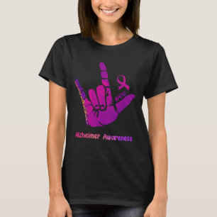With Alzheimerheimer Love Heimer Awareness Shaka S T-Shirt