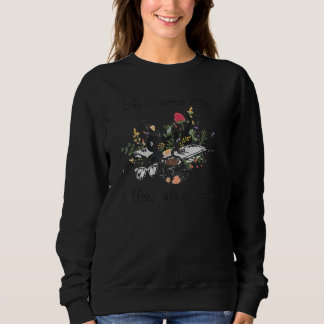 With Books Cats And Coffee Sweatshirt