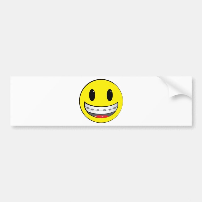 with braces bumper sticker (Front)