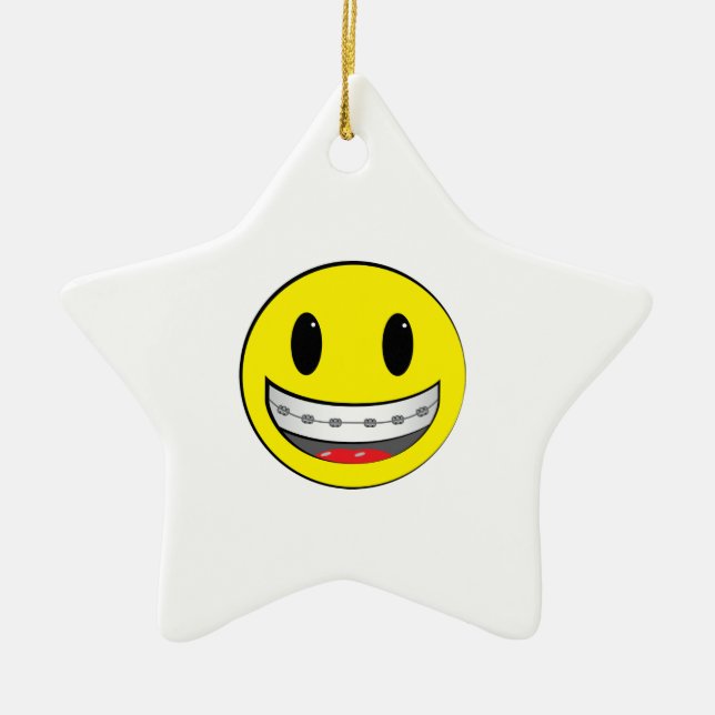 with braces ceramic tree decoration (Front)