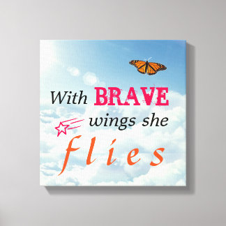 With Brave Wings She Flies Canvas Print