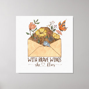 With Brave Wings She Flies Canvas Print