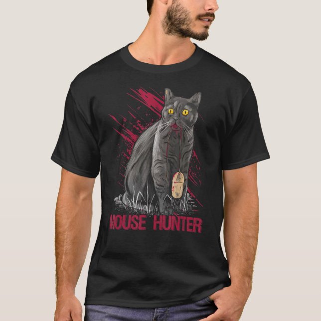with Cats Mouse Hunter T-Shirt (Front)