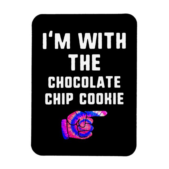 With Chocolate Chip Cookie Tie Dye Halloween Gift Magnet (Vertical)