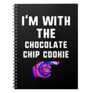 With Chocolate Chip Cookie Tie Dye Halloween Gift Notebook
