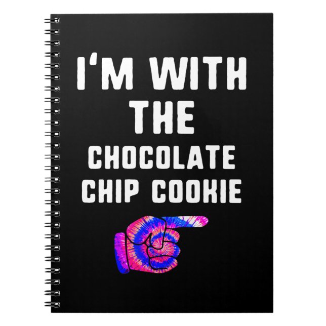 With Chocolate Chip Cookie Tie Dye Halloween Gift Notebook (Front)