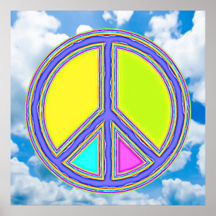 With Colors Filled PEACE Sign 1