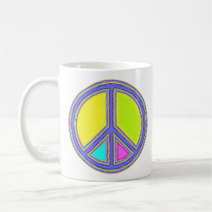 With Colors Filled PEACE Sign 1 Coffee Mug