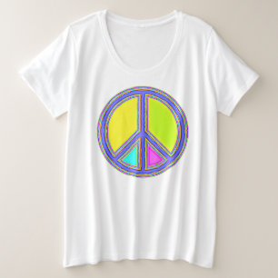 With Colors Filled PEACE Sign 1 Plus Size T-Shirt