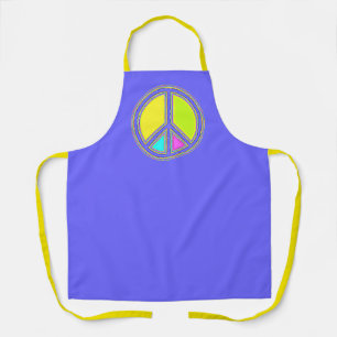 With Colours Filled PEACE Sign 1 Apron