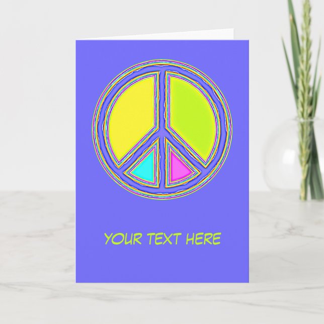 With Colours Filled PEACE Sign 1 Card (Front)