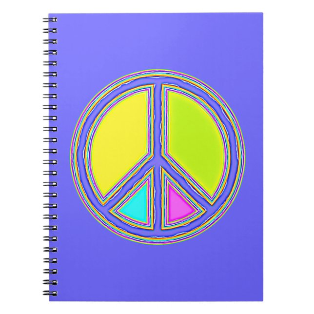 With Colours Filled PEACE Sign 1 Notebook (Front)