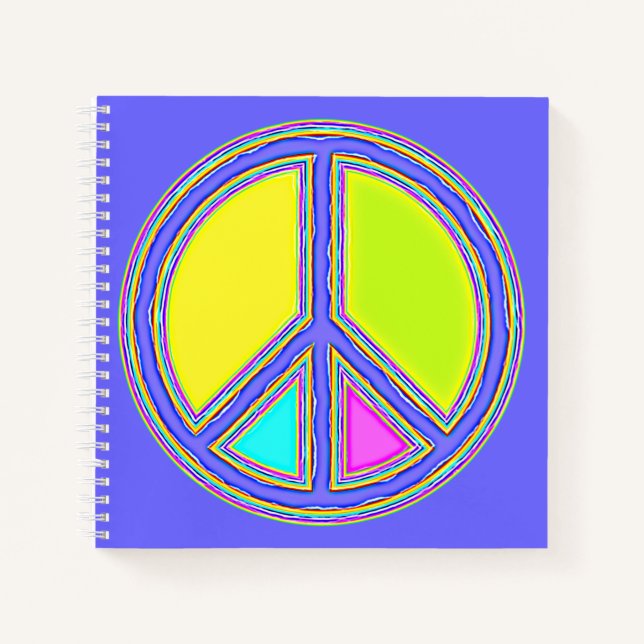 With Colours Filled PEACE Sign 1 Notebook (Front)