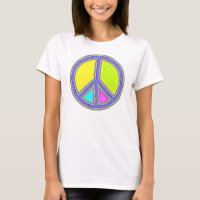 With Colours Filled PEACE Sign 1