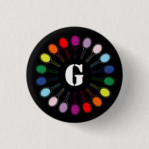 With custom monogram Tennis rackets 3 Cm Round Badge