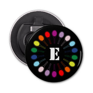 With custom monogram Tennis rackets Bottle Opener