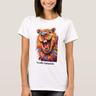 🐶With custom text, “Ferally Optimistic” Capybara T-Shirt