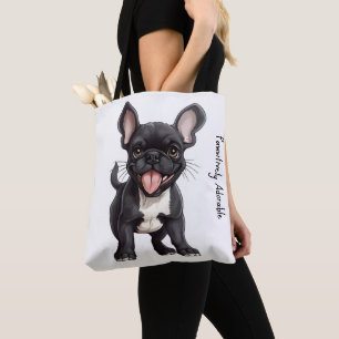 🐶With custom text, Frenchie puppy Tote Bag