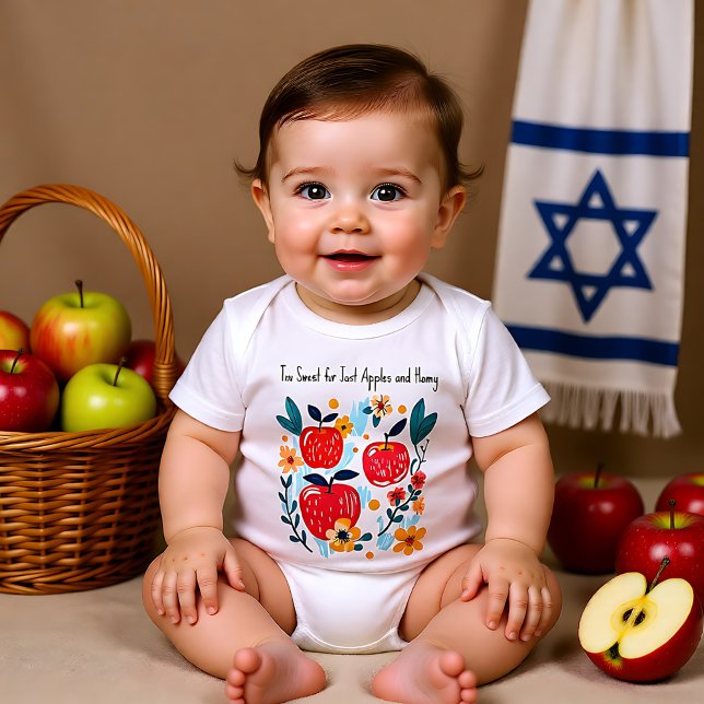 🍎🐝With custom text Too Sweet Baby Bodysuit (🍎🐝With custom text Too Sweet Baby Bodysuit)