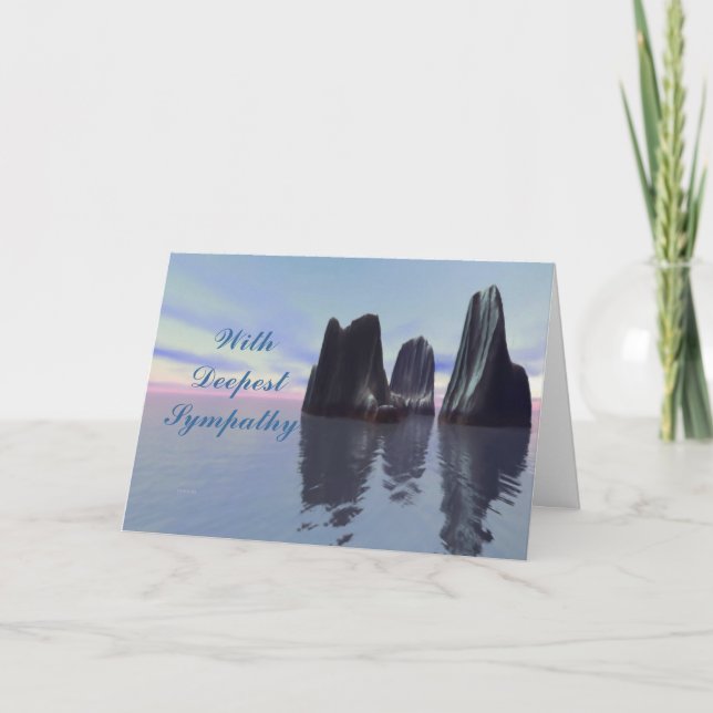 "With Deepest Symapthy" Christian Sympathy Card (Front)
