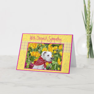 With Deepest Sympathy boxer puppy greeting card