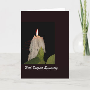 With Deepest Sympathy , Burning Candle Card