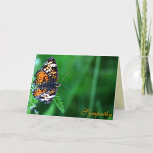 With Deepest Sympathy Butterfly Design Card
