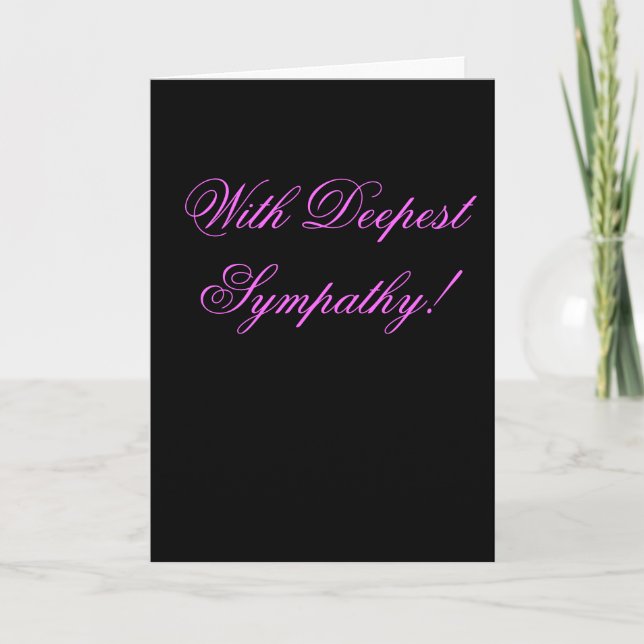 With Deepest Sympathy! Card (Front)