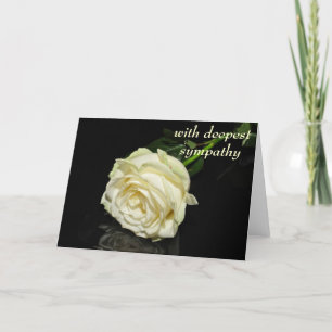 With Deepest Sympathy Cream Rose Card