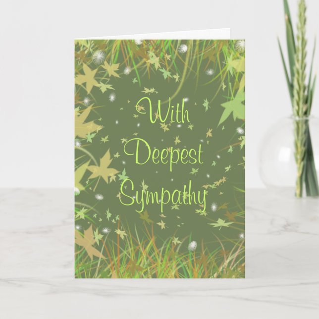 With Deepest Sympathy - Customised Card (Front)