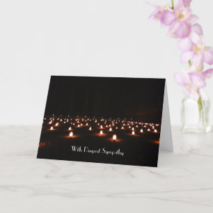 With Deepest Sympathy, Dramatic Field of Candles Card