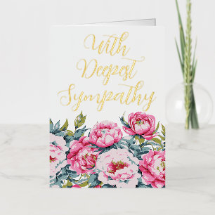 With Deepest Sympathy Foil Greeting Card