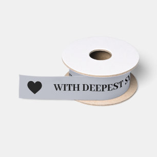 With Deepest Sympathy Frost Silver Ribbon Satin Ribbon