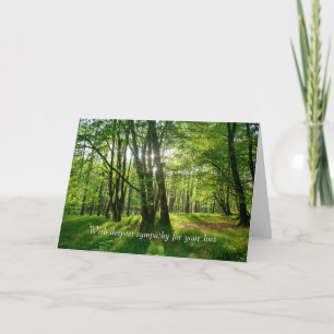 With deepest sympathy - Green Forest Card