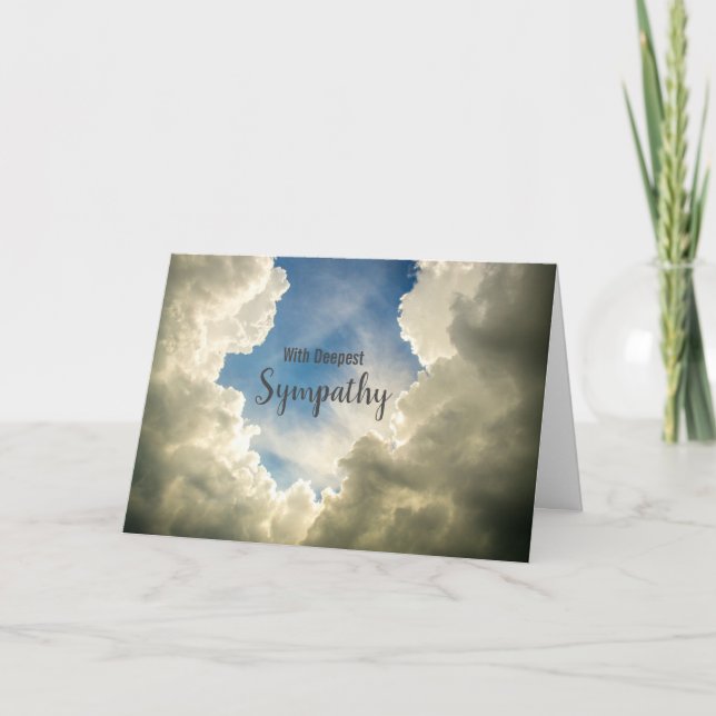 With Deepest Sympathy Light and Hope Sky Card (Front)