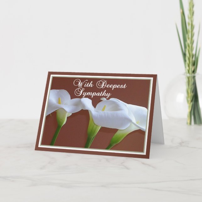 With Deepest Sympathy-Lilies Card (Front)