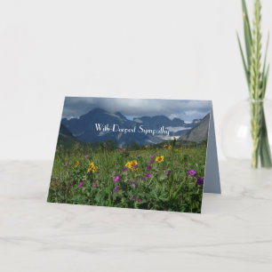 With Deepest Sympathy Mountain Wildflower Greeting Card