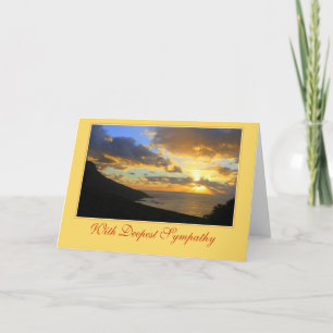 With Deepest Sympathy Ocean Shore Sunset Card