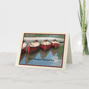 With Deepest Sympathy, Red Canoes, Reflections Card