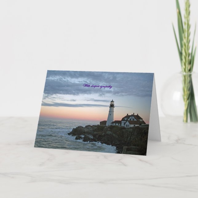 With deepest sympathy, sentinal at sunset card (Front)