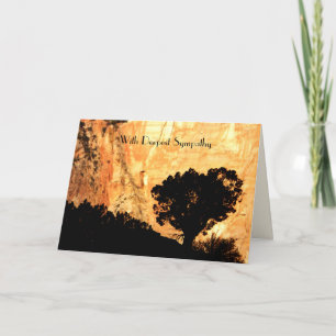 With Deepest Sympathy, Solitary Tree Greeting Card