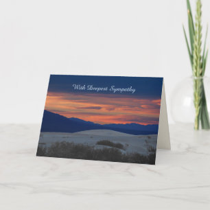 With Deepest Sympathy, Sunset at Sand Dunes Card
