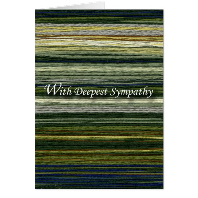 With Deepest Sympathy, Thread Landscape (Front)