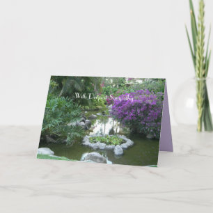 With Deepest Sympathy Tropical Purple Flowers Card