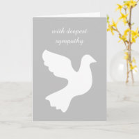 With deepest sympathy white dove condolences