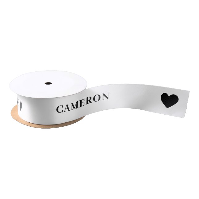 With Deepest Sympathy White Ribbon with Name Satin Ribbon (Spool)