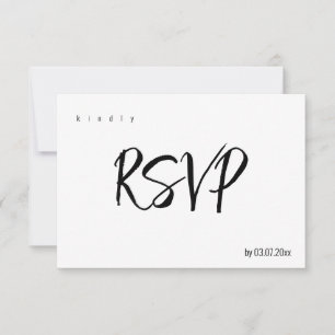 With dietary choice💍 Minimalist Elegant RSVP Card