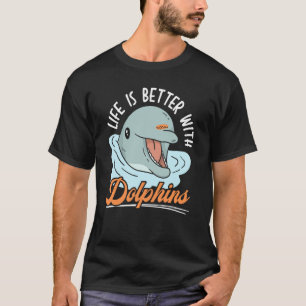 With Dolphins Underwater Marine Biology T-Shirt