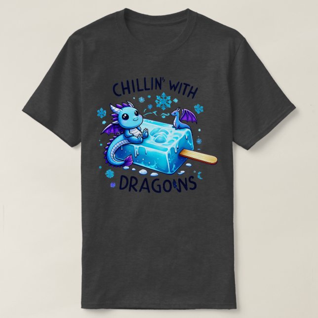with Dragons dragon ICE Birthday decorations for g T-Shirt (Design Front)
